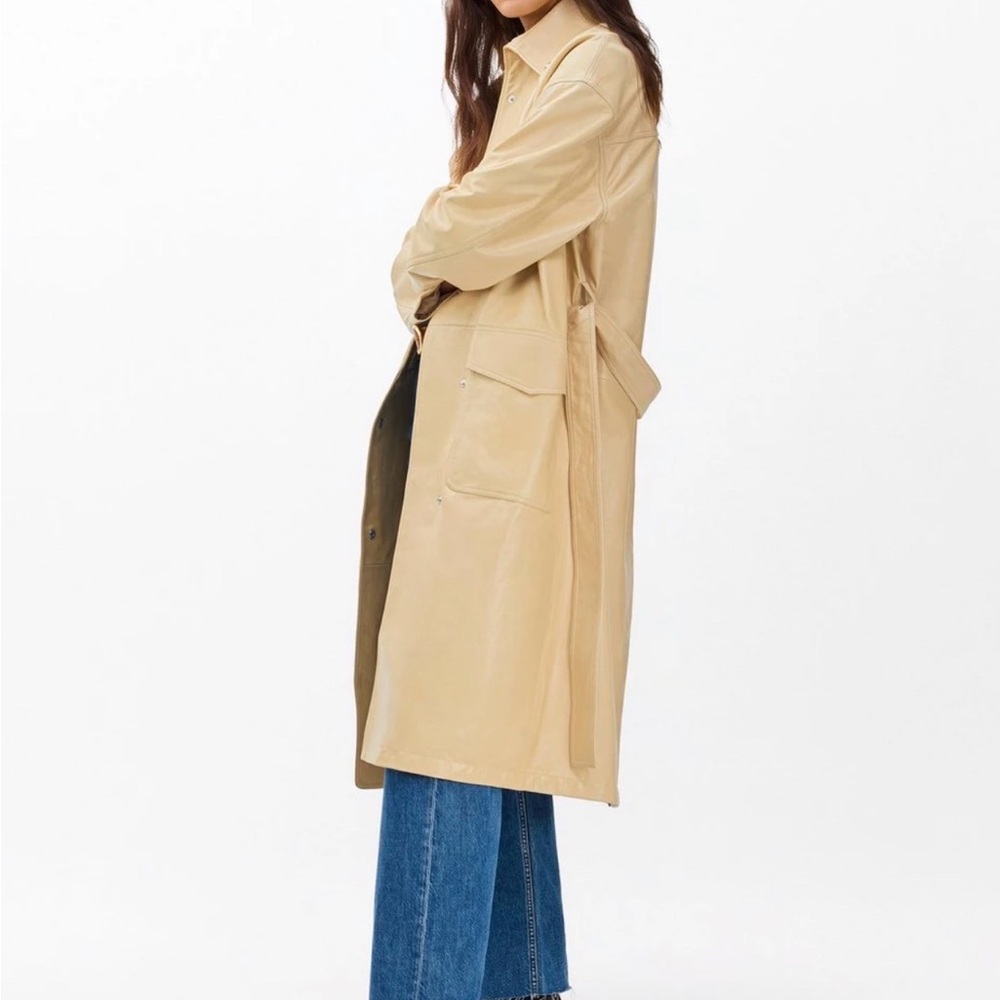Rag & Bone Rue Lamb Leather Trench Coat